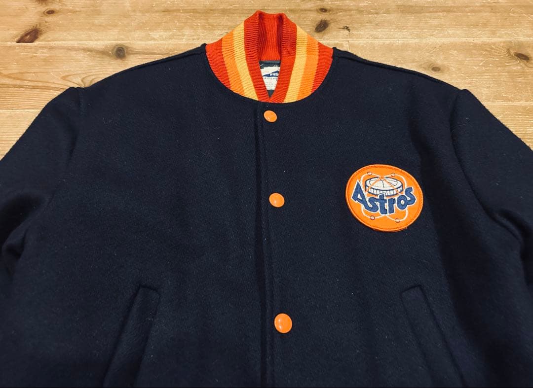 スタジャン 古着 80s Pyramid ピラミッド Astros アストロズ