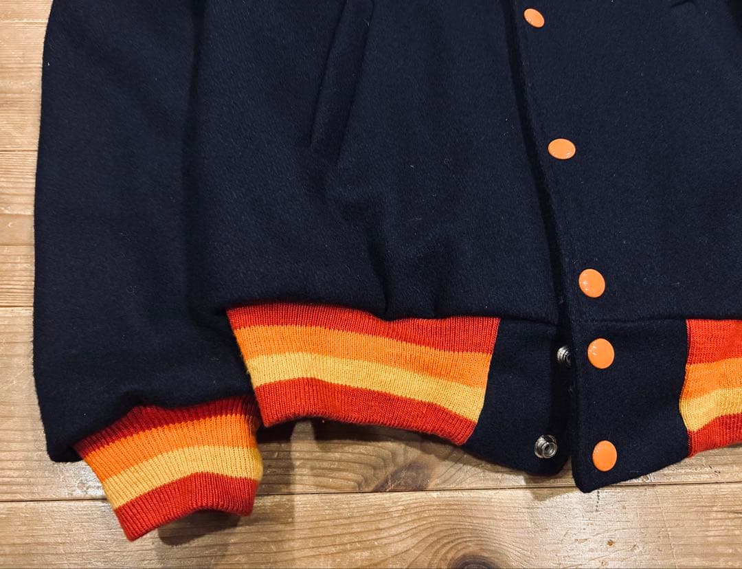 スタジャン 古着 80s Pyramid ピラミッド Astros アストロズ