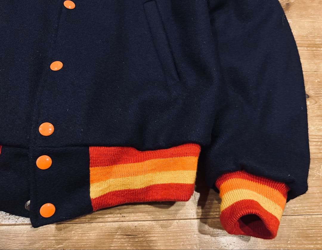 スタジャン 古着 80s Pyramid ピラミッド Astros アストロズ