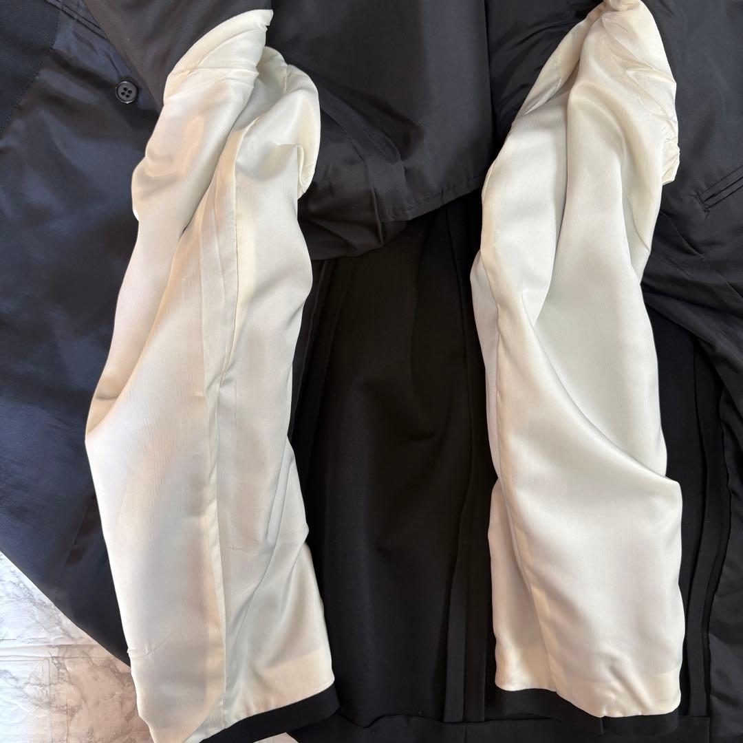 【美品】DURBAN festone ダブルスーツ 黒 ウール100%