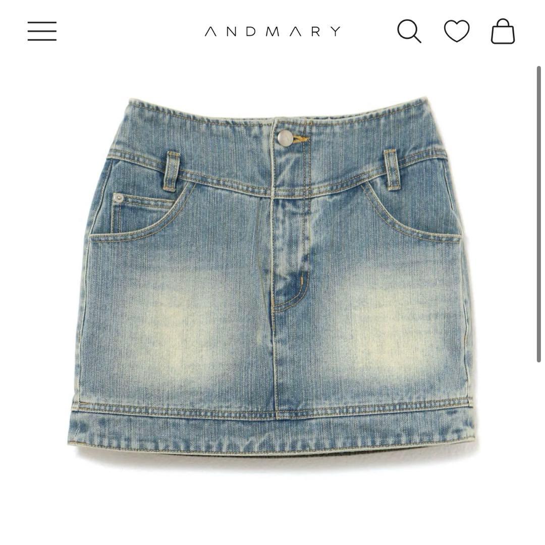スカート and mary AM1142 Jenny denim mini skirt
