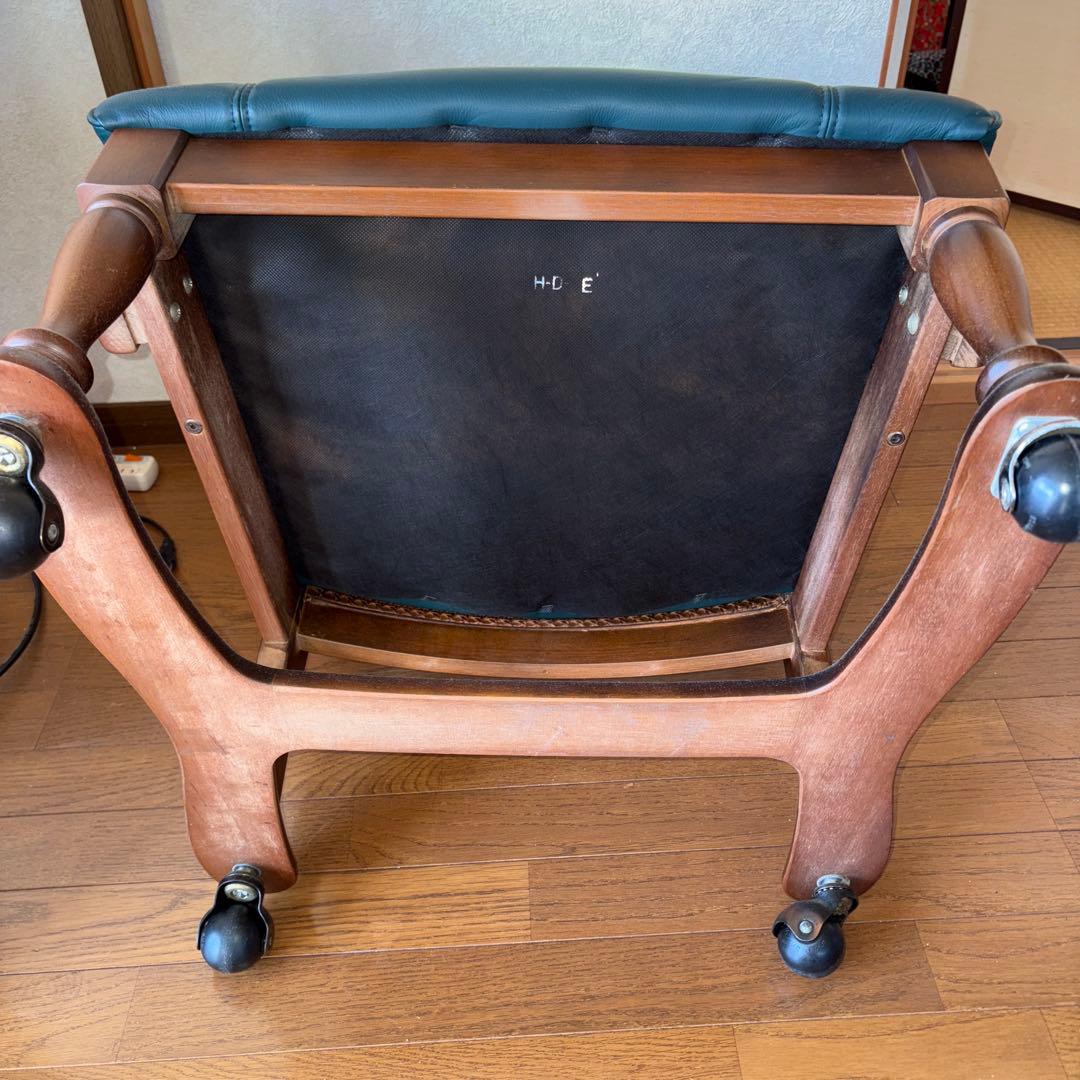 Y1128 ナガノインテリア 回転アームチェア キャスター付