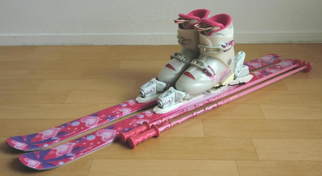 ■■1月限定■送料無料■Hart■子供用スキーセット■126/23■WAX済■■
