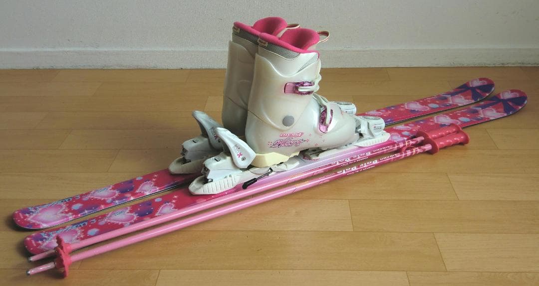 ■■1月限定■送料無料■Hart■子供用スキーセット■126/23■WAX済■■