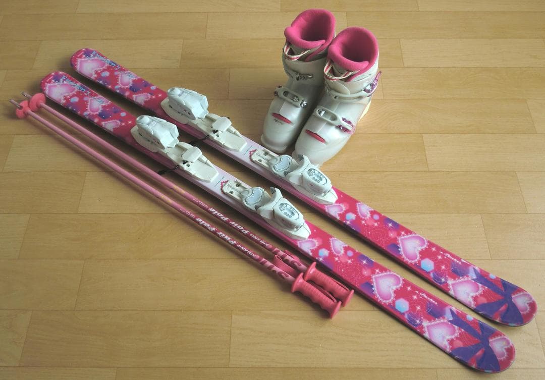 ■■1月限定■送料無料■Hart■子供用スキーセット■126/23■WAX済■■