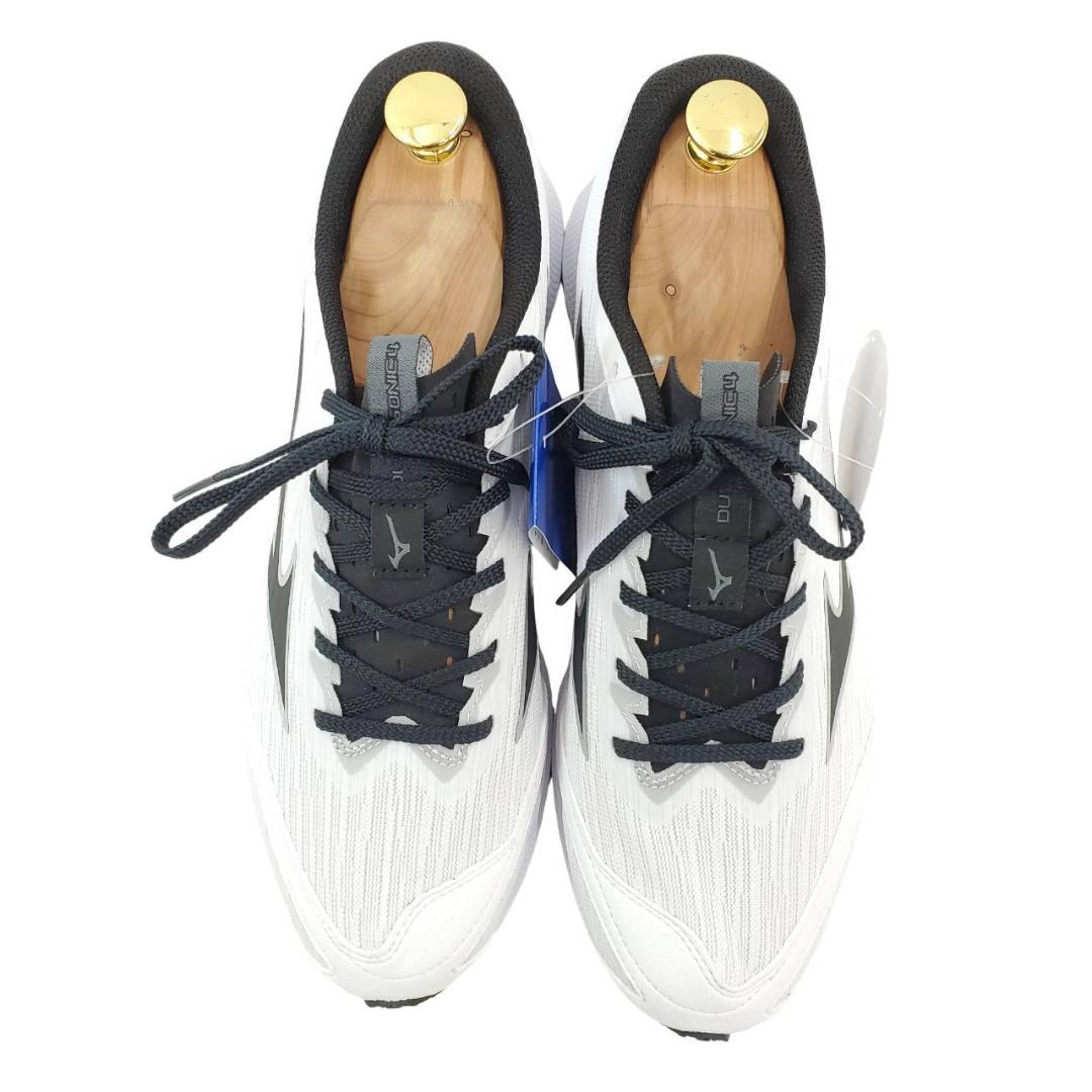 ★ミズノ　新品　陸上シューズ　軽量　メッシュ　ホワイト　26.5　レザー×化繊