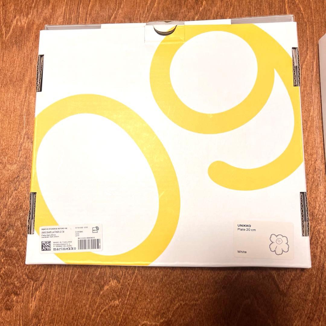 【新品】marimekko UNIKKO60 Plate 20cm White①