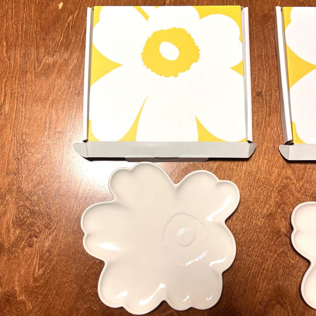【新品】marimekko UNIKKO60 Plate 20cm White①