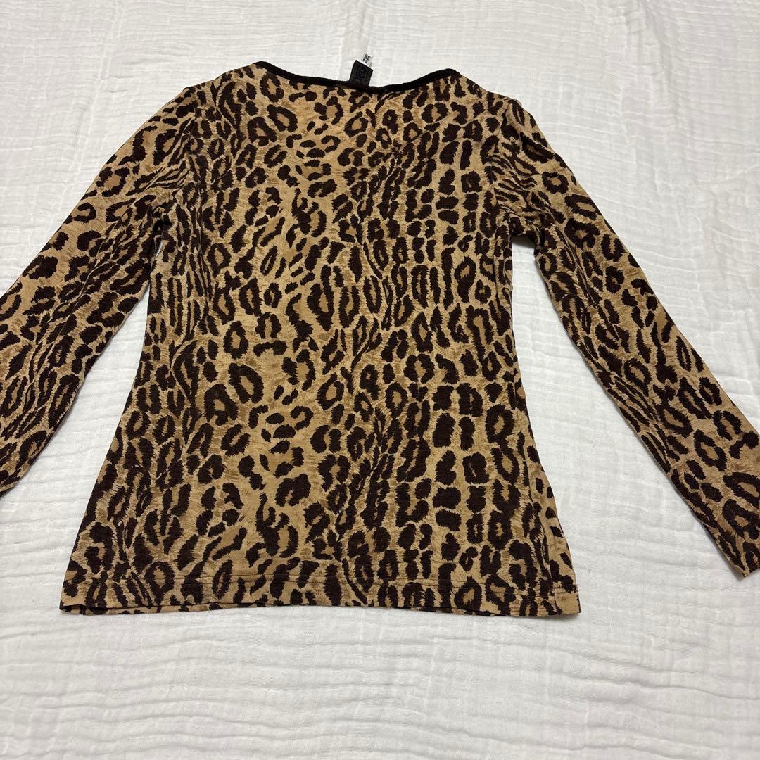 DOLCE&GABBANA レオパード　ヒョウ柄　カットソー　ストレッチ　y2k