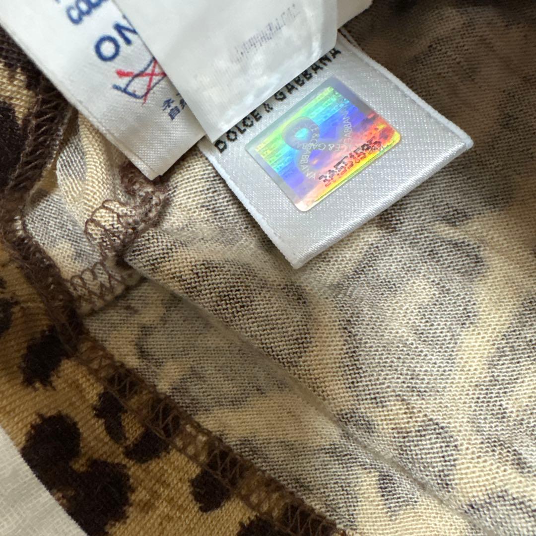 DOLCE&GABBANA レオパード　ヒョウ柄　カットソー　ストレッチ　y2k