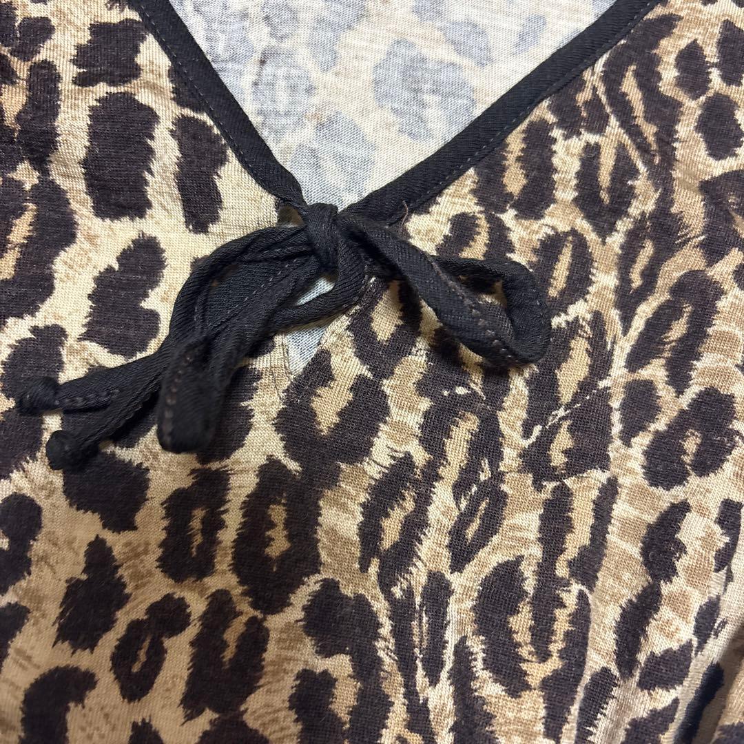 DOLCE&GABBANA レオパード　ヒョウ柄　カットソー　ストレッチ　y2k