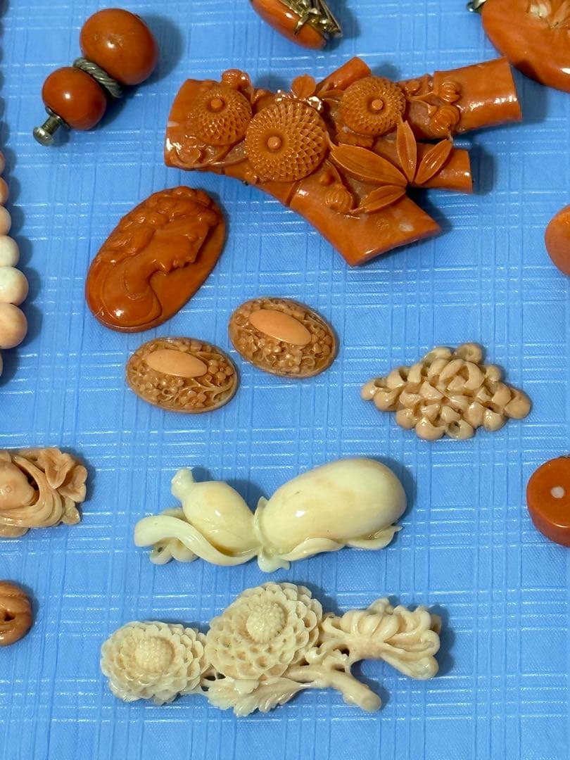 珊瑚 サンゴアクセサリー 珊瑚玉 14k金珊瑚指輪 265グラム