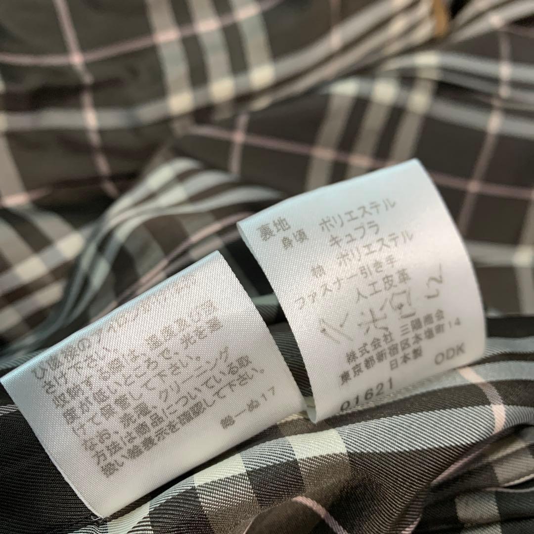 バーバリーブルーレーベル ノバチェック キャメル ダブルチェスターコート