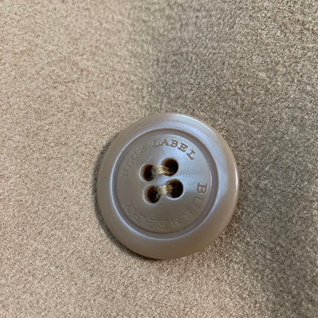 バーバリーブルーレーベル ノバチェック キャメル ダブルチェスターコート