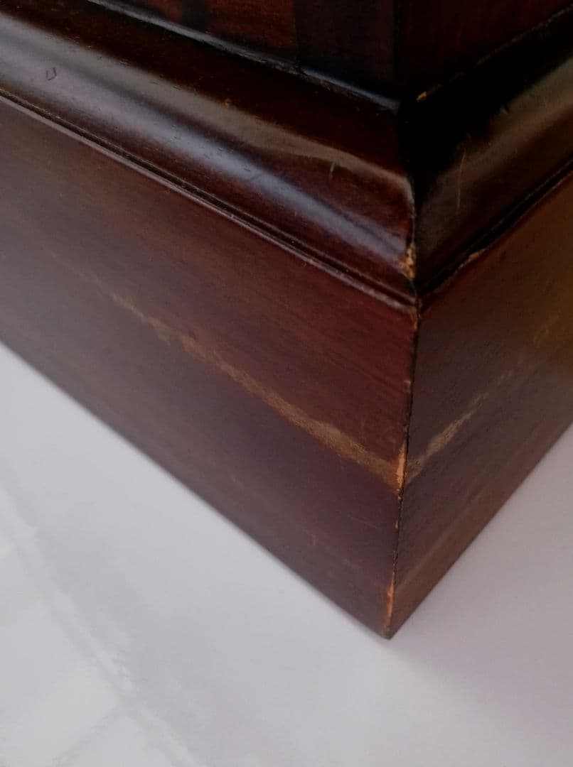 プレジデントデスク　セミソリッドレザー　アンティーク　高級　ダークブラウン　木製