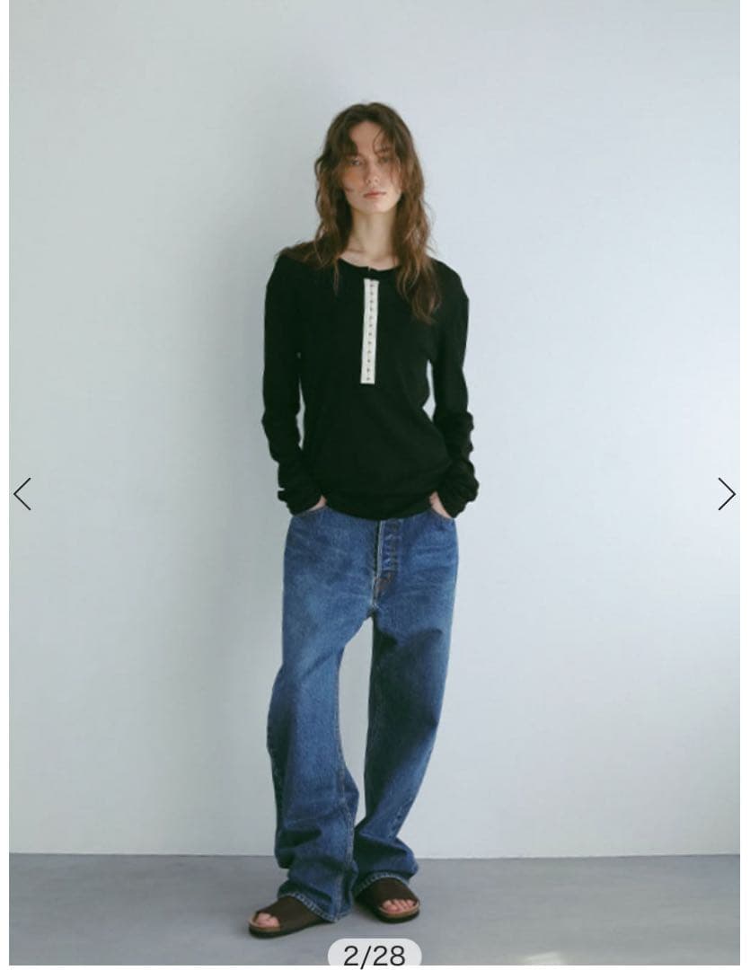 ETRE TOKYO フロントホックソフトプルオーバー BLACK