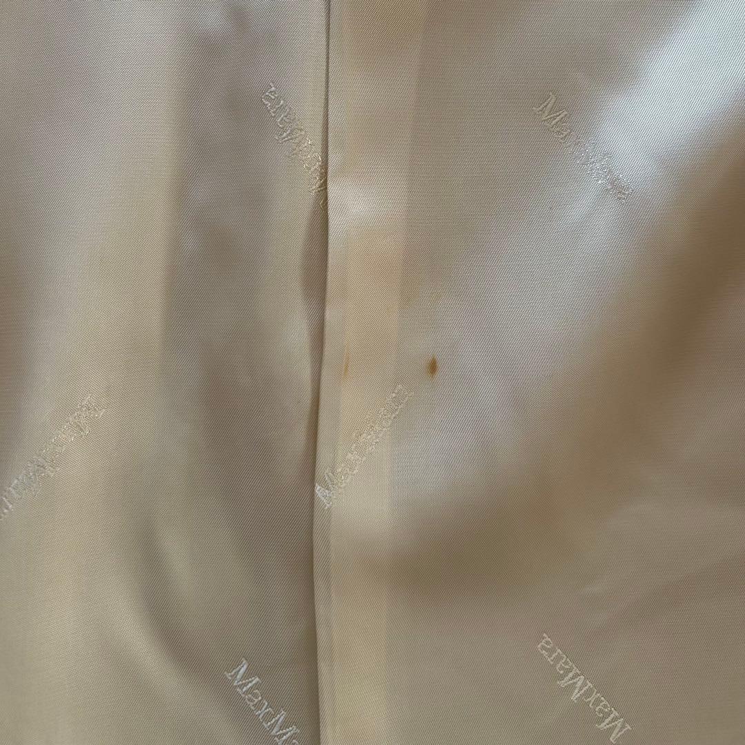 277美品マックスマーラ白タグ上質ウールカシミア上品ロングコートベージュ