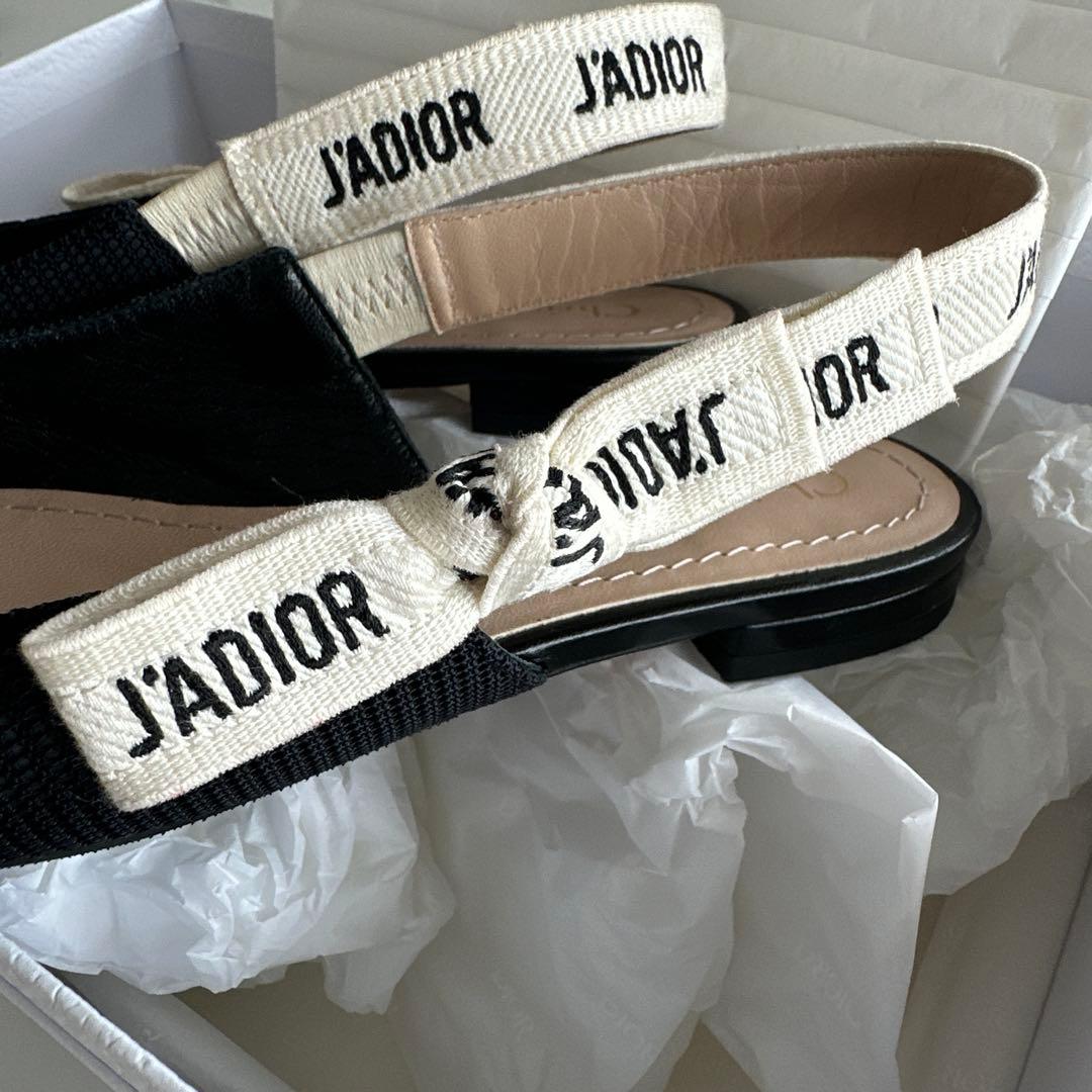 クリスチャンディオール　スリングバックフラットシューズ