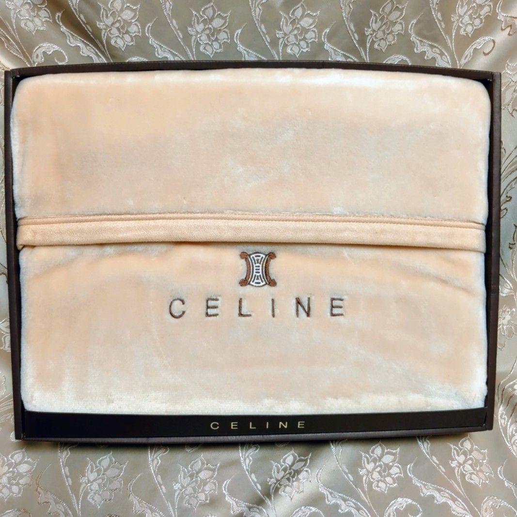 CELINE アクリル毛布 140×200cm クリーム色