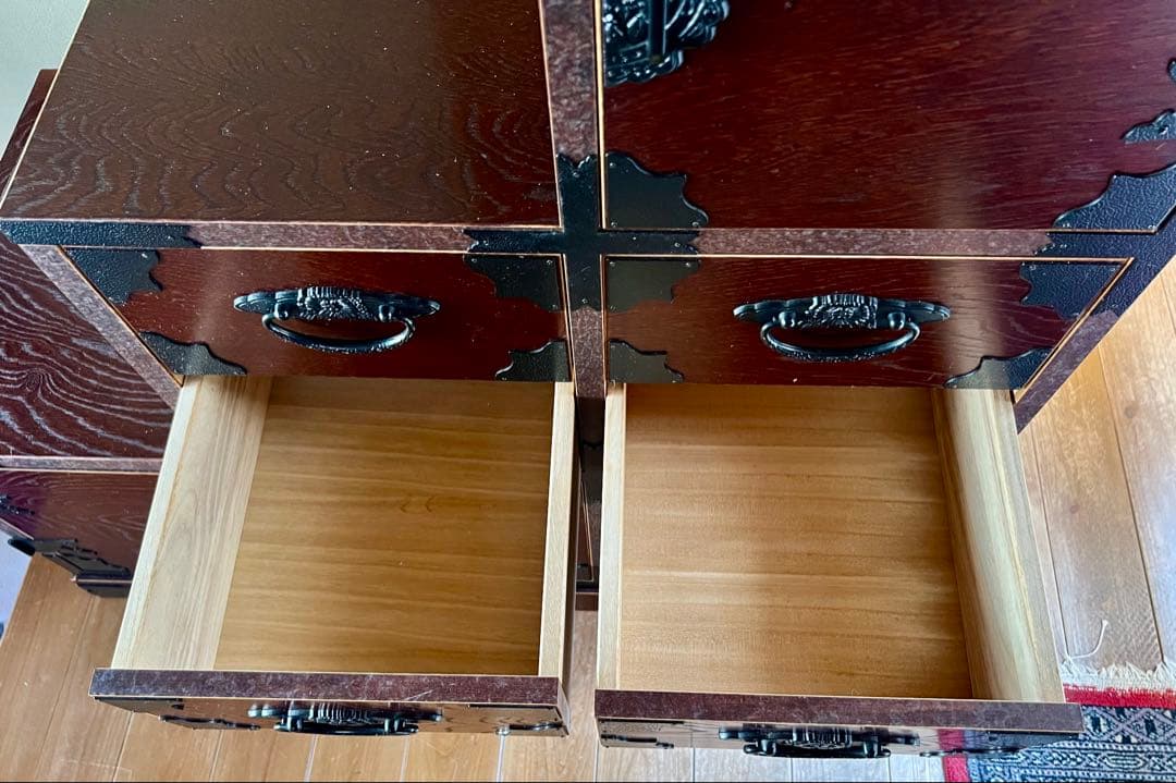 ★Marley★欅民芸\階段箪笥\左\2開き\6引き出し★お値打ち品★