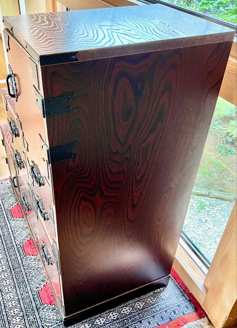 ★Marley★欅民芸\階段箪笥\左\2開き\6引き出し★お値打ち品★