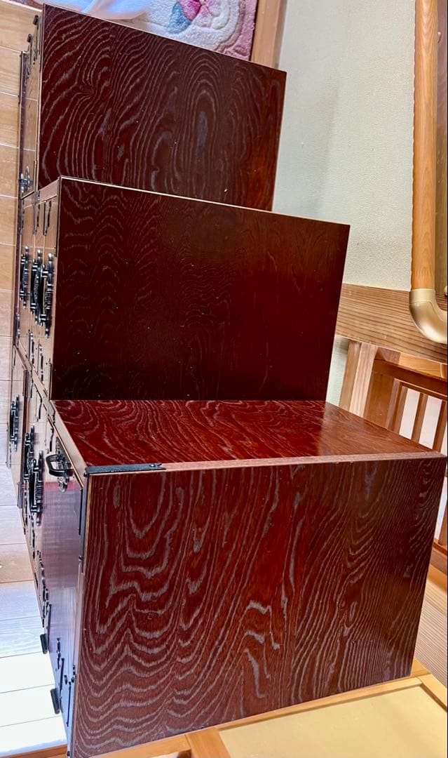 ★Marley★欅民芸\階段箪笥\左\2開き\6引き出し★お値打ち品★