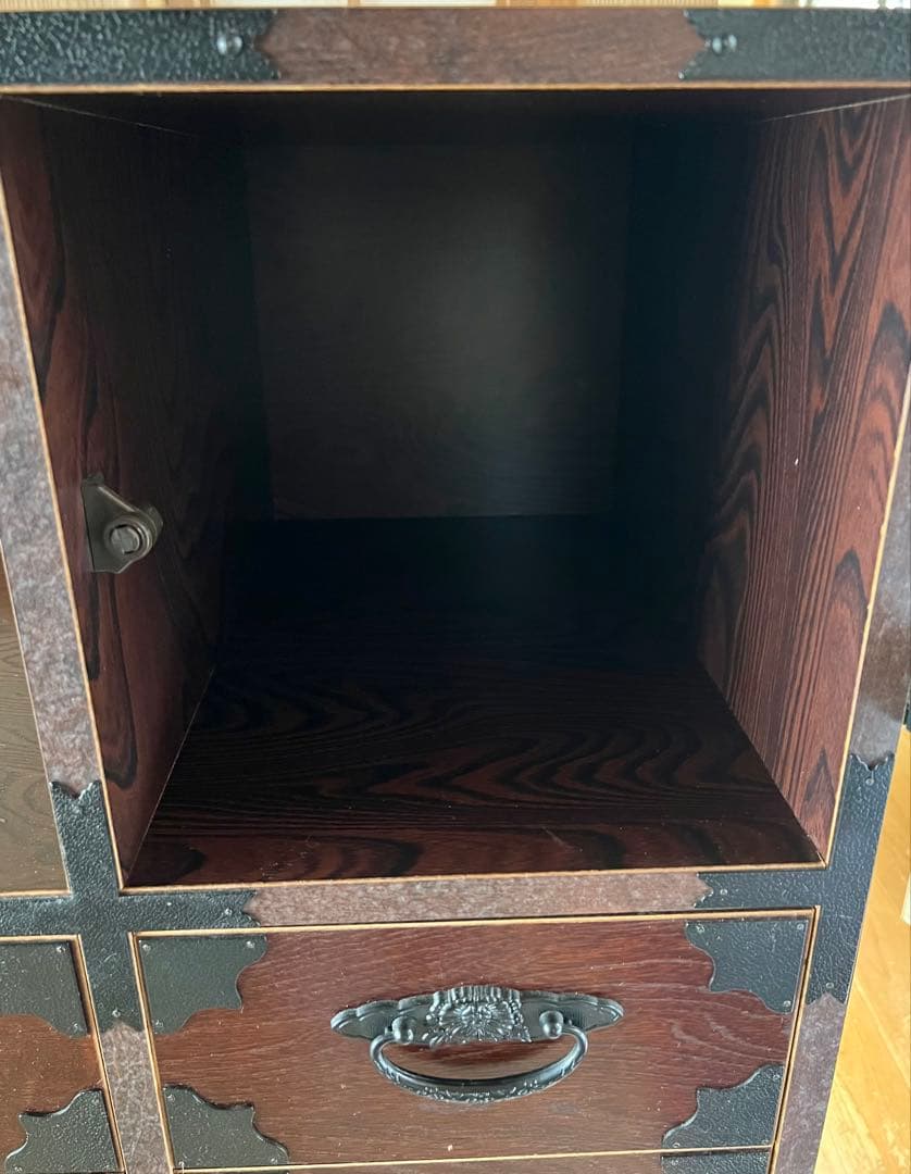 ★Marley★欅民芸\階段箪笥\左\2開き\6引き出し★お値打ち品★