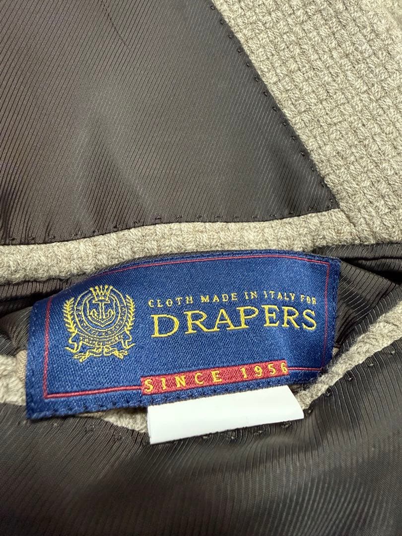 ビームス 金ボタンダブルジャケット 最高級DRAPERS生地 ベージュ