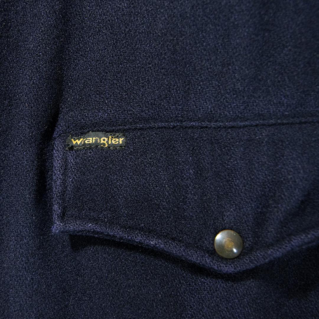 ラングラー　ウールワークジャケット　裏地チェック　ネイビー　イタリア製　ブルゾン