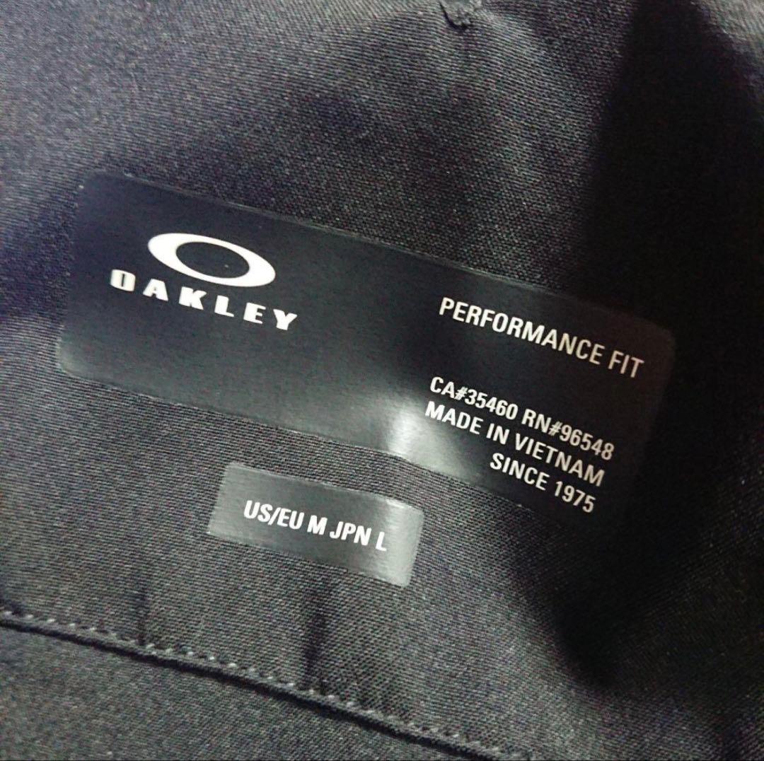 送料無料【OAKLEY】ブラック無地ビブパンツ L スノボやスキーに