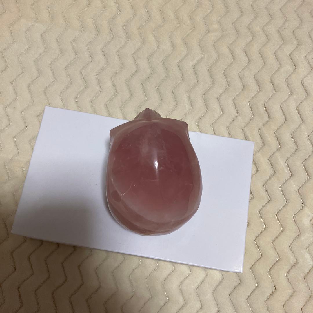 (激レア)ローズクォーツスカル　髑髏　恋愛運　ラッキー　ストーン　魔除け