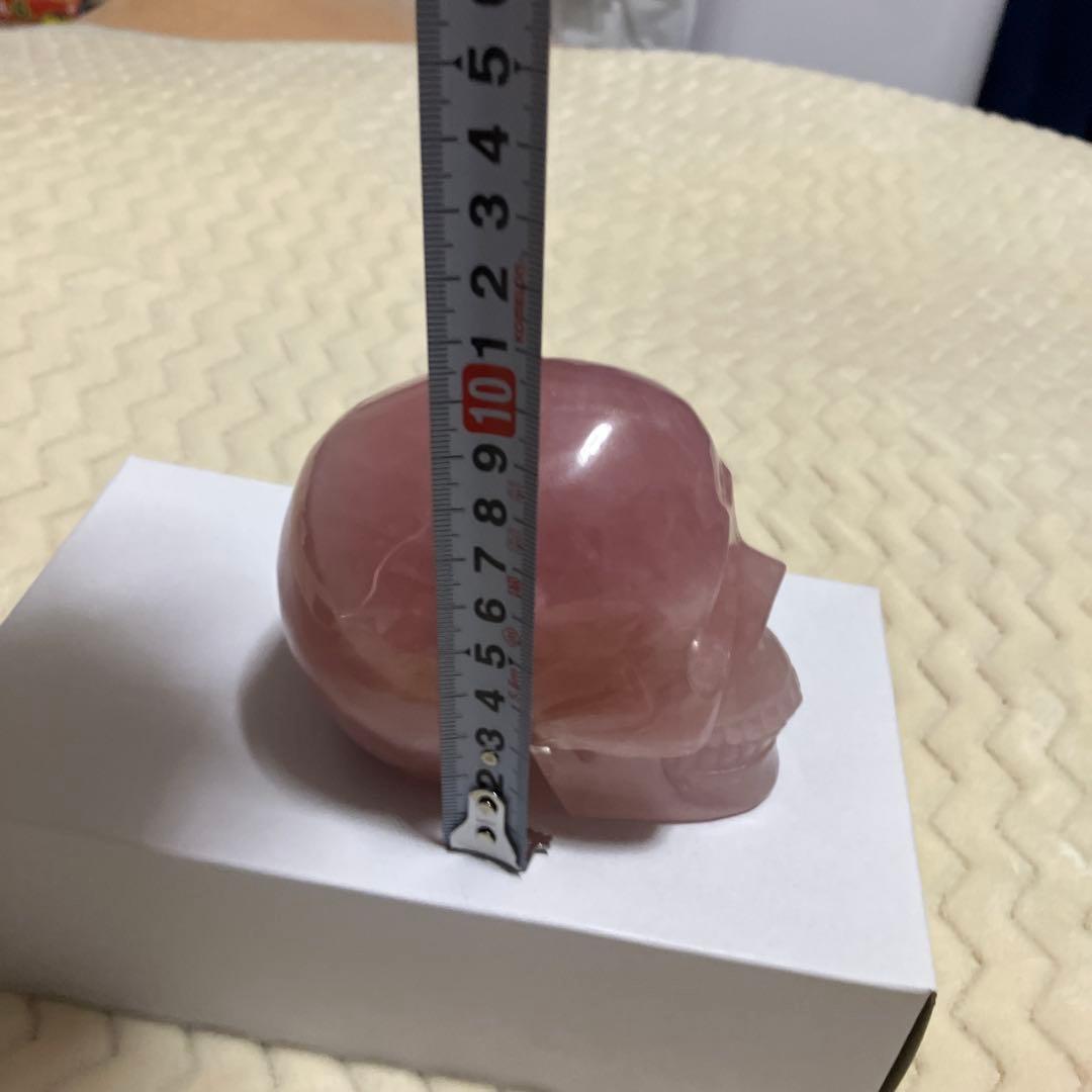 (激レア)ローズクォーツスカル　髑髏　恋愛運　ラッキー　ストーン　魔除け