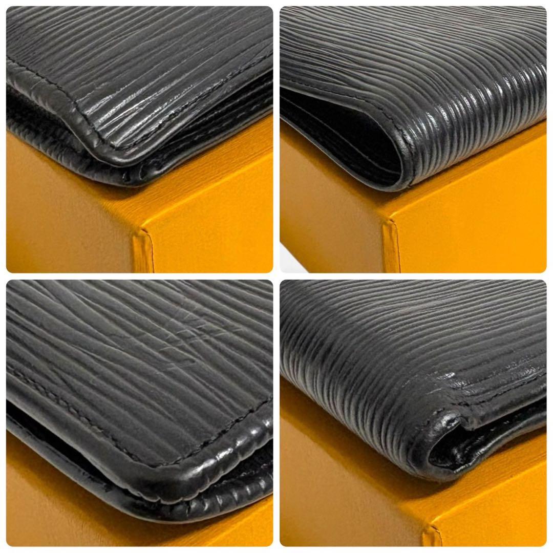 美品✨ LOUIS VUITTON ポルトフォイユマルコ　エピ　黒　二つ折り財布
