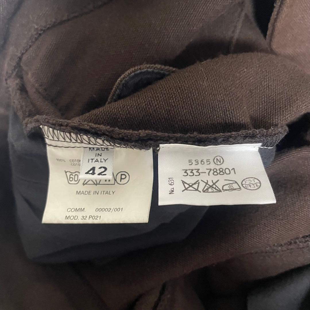 MM6 ブラウン コットンワイドパンツ MARGIELA