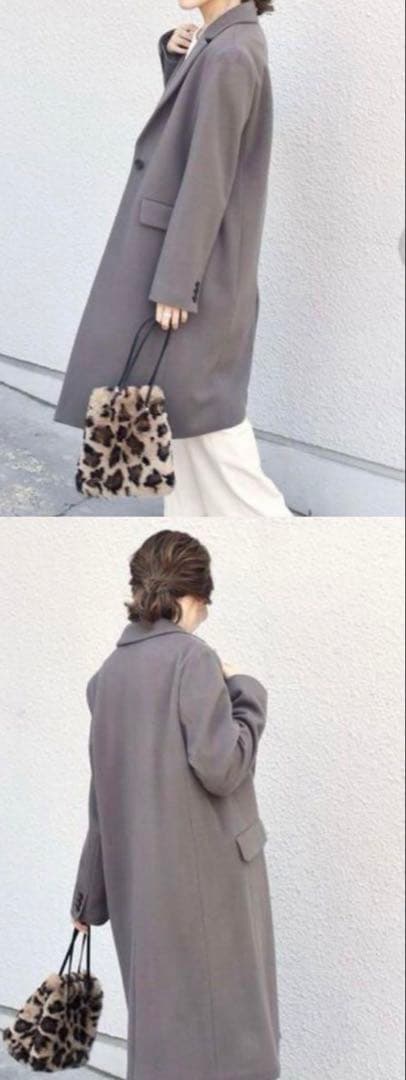 【美品】SHIPS ウールチェスターコート40 ダークグレー