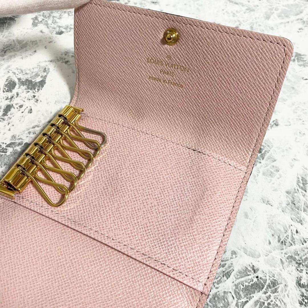 ルイヴィトン　キーケース ローズバレリーヌ ミュルティクレ6 ピンク系