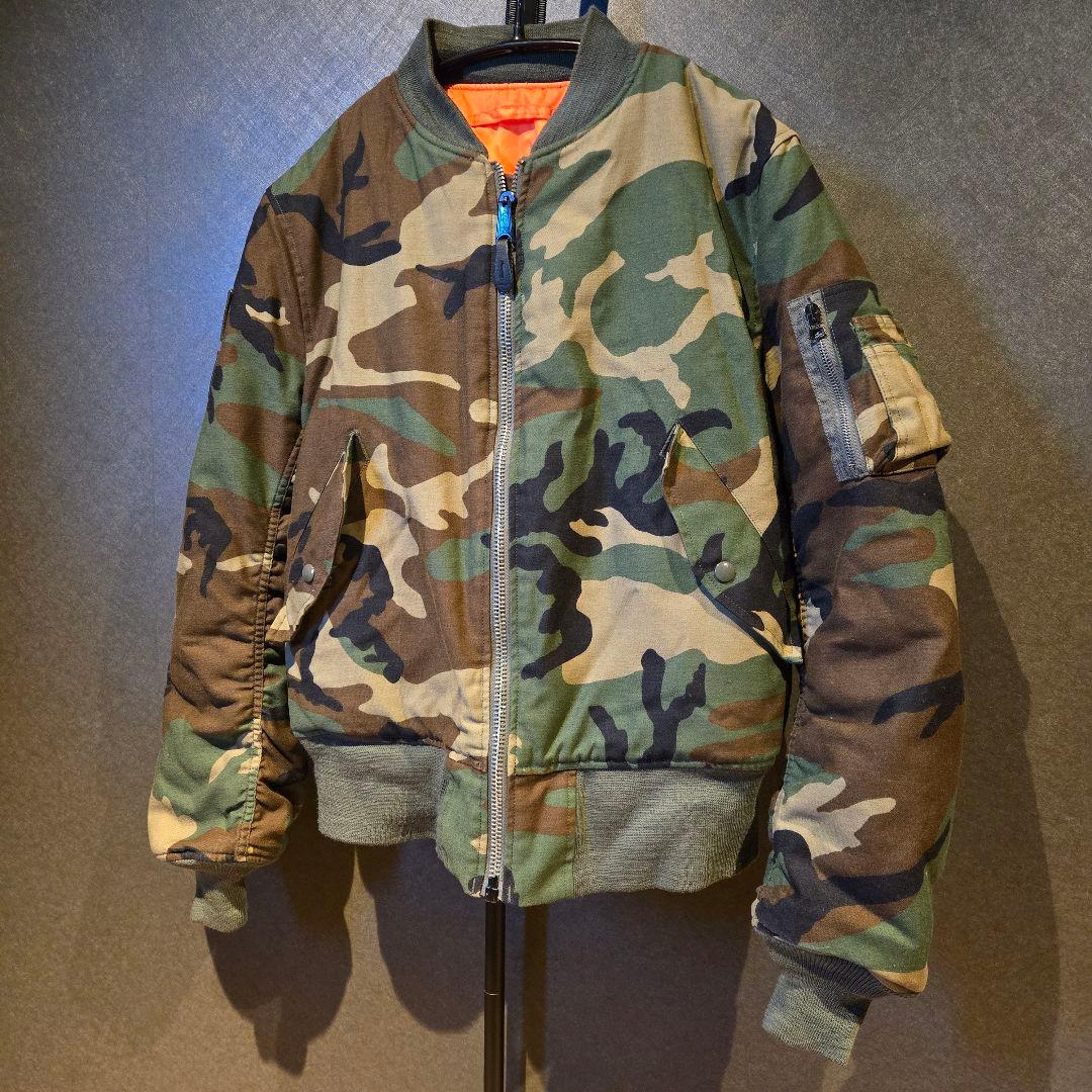 ALPHA　XLARGE　コラボ　MA-1　フライトジャケット　M　カモフラ