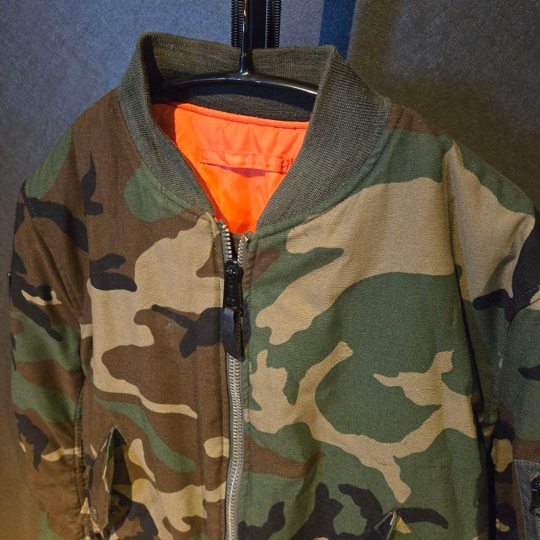 ALPHA　XLARGE　コラボ　MA-1　フライトジャケット　M　カモフラ