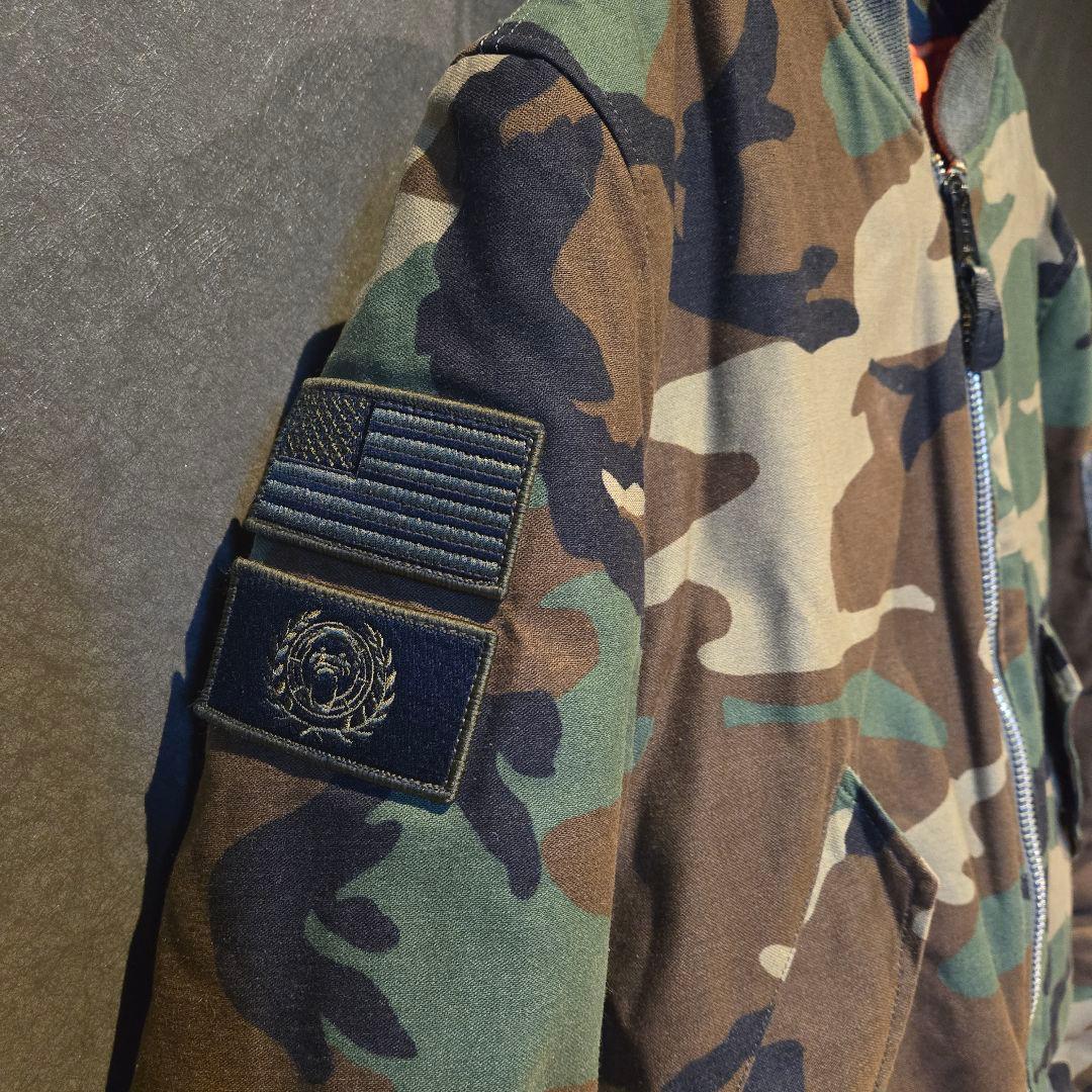 ALPHA　XLARGE　コラボ　MA-1　フライトジャケット　M　カモフラ