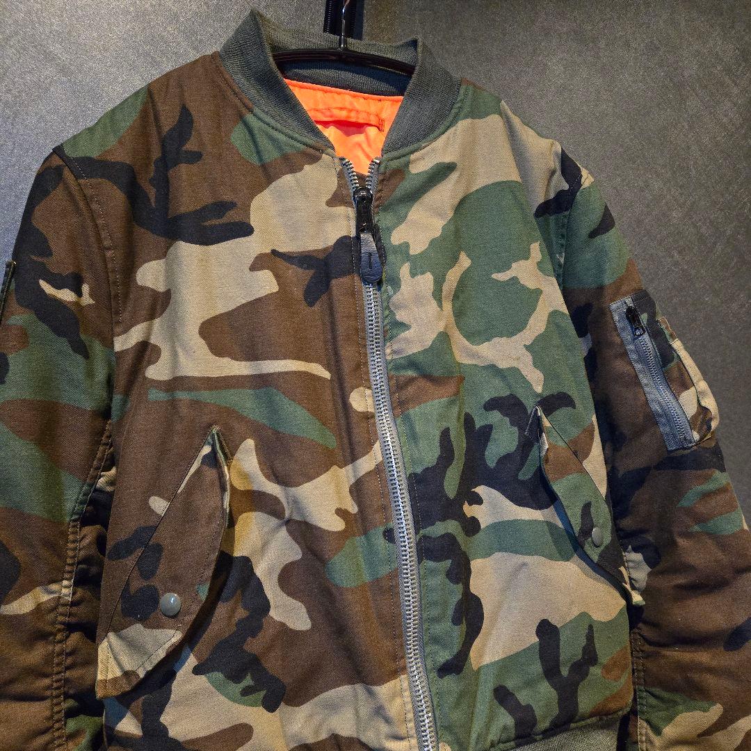 ALPHA　XLARGE　コラボ　MA-1　フライトジャケット　M　カモフラ