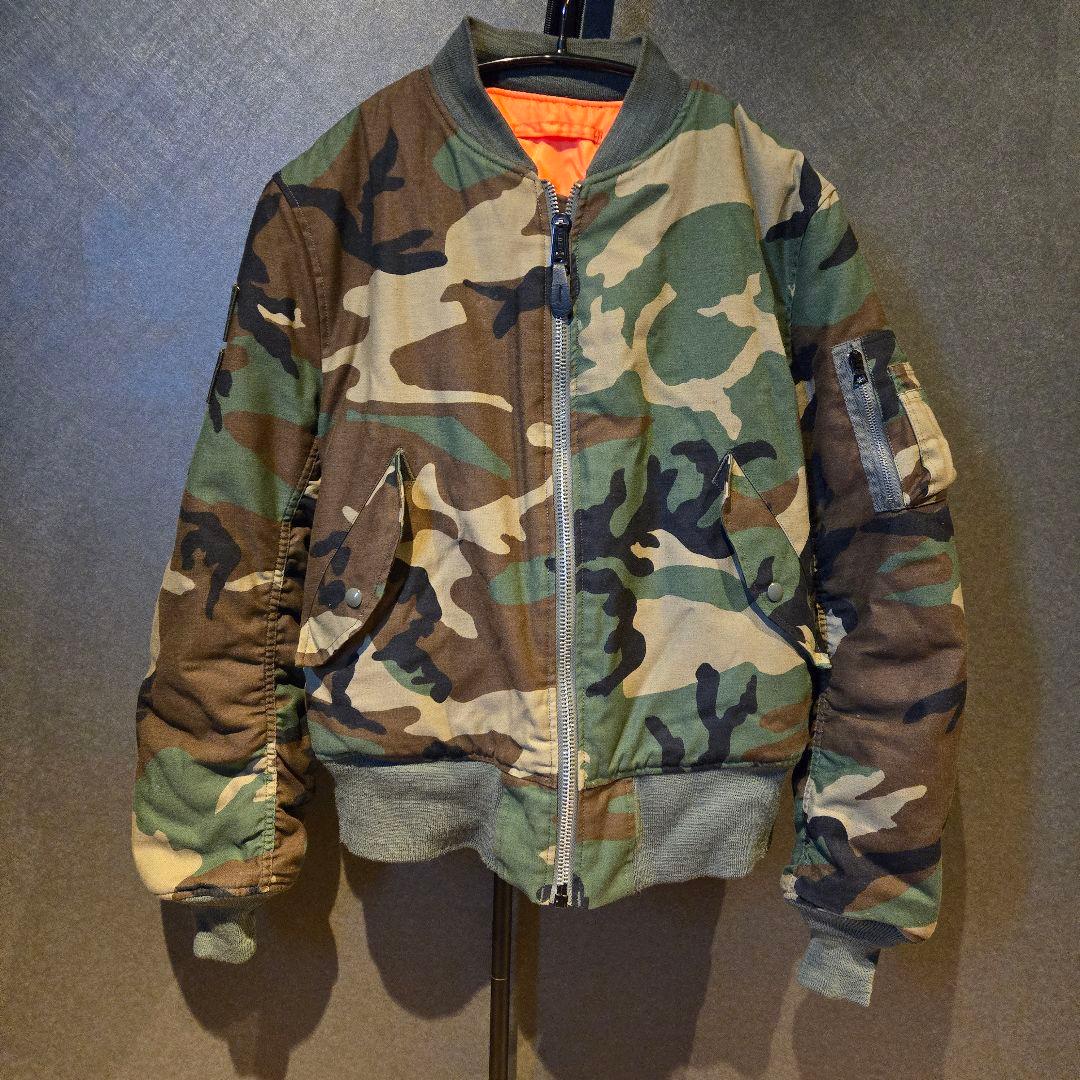 ALPHA　XLARGE　コラボ　MA-1　フライトジャケット　M　カモフラ