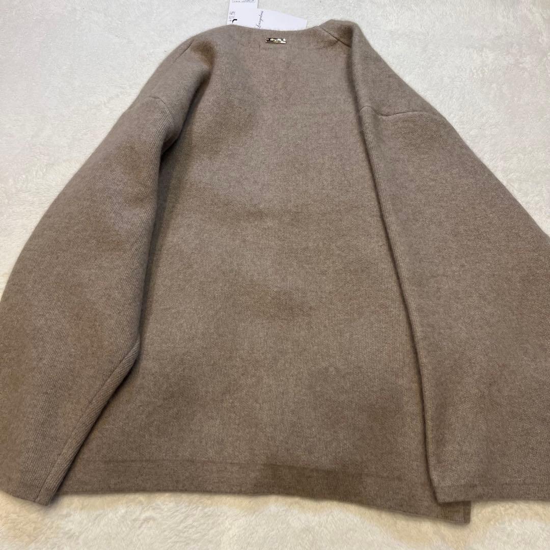 新品タグ付き ラウンジドレス Loungedress 接結ニットコート ベージュ