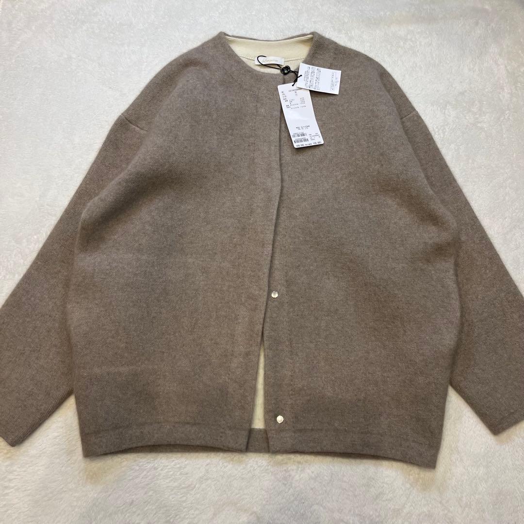 新品タグ付き ラウンジドレス Loungedress 接結ニットコート ベージュ