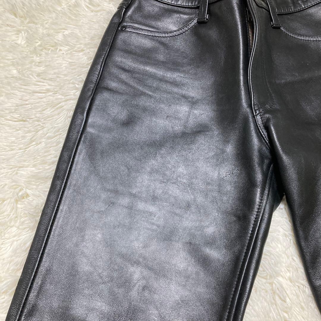 美品　カドヤ ケーズレザー レザーパンツ 黒 本革 ライダース バイク　W33
