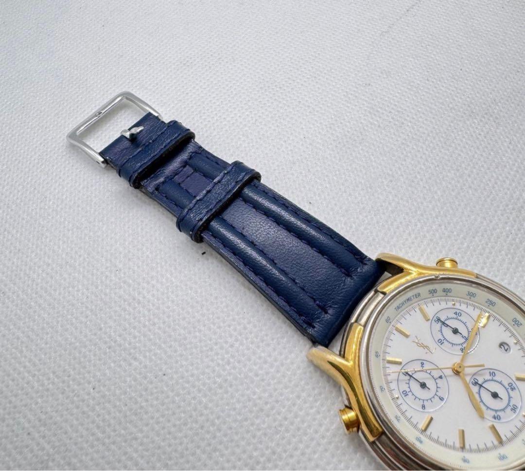 Yves Saint Laurent サンローラン クロノグラフ 腕時計 稼働