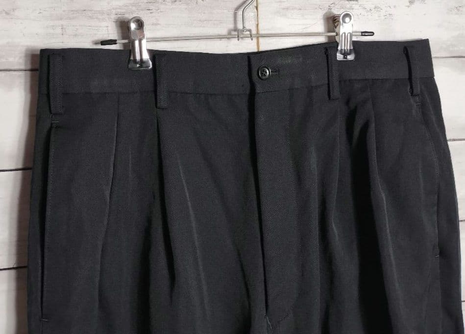 90'sヨウジヤマモトプールオム サイト ツータックパンツ ワイド ウールギャバ