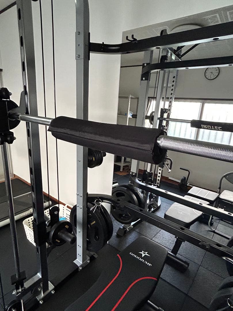 【引き取り限定】多機能トレーニングスタンドとバーベル