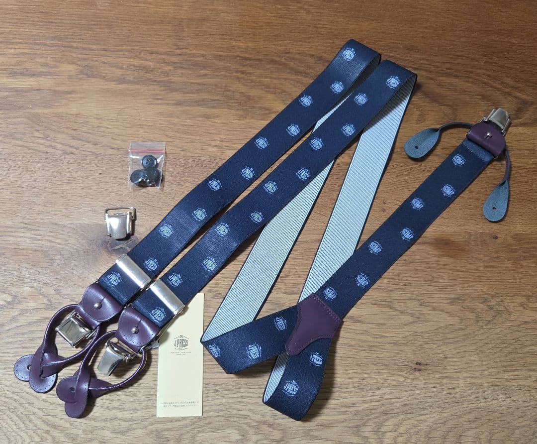 新品未使用【J.PRESS】 サスペンダー　Fサイズ　イタリア製