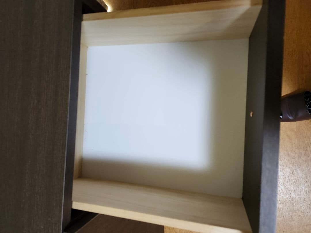 【ループ・ループ】ダークブラウンキャビネット 3引き出し