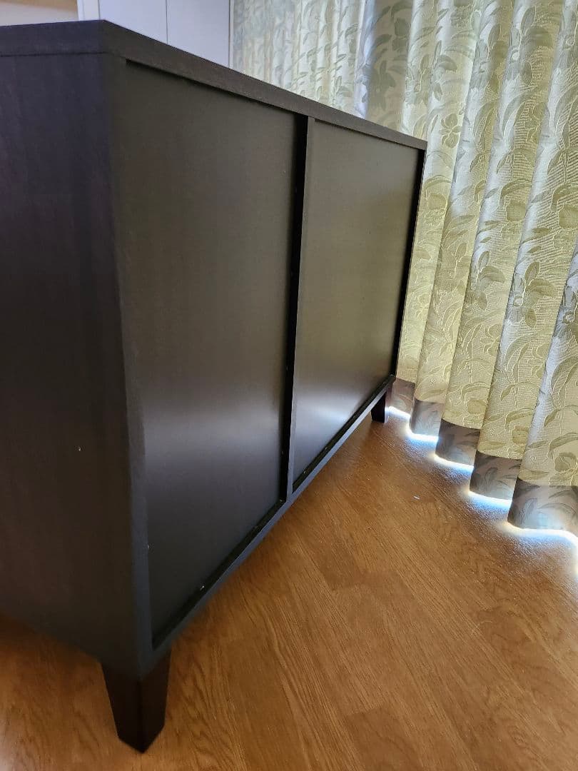 【ループ・ループ】ダークブラウンキャビネット 3引き出し